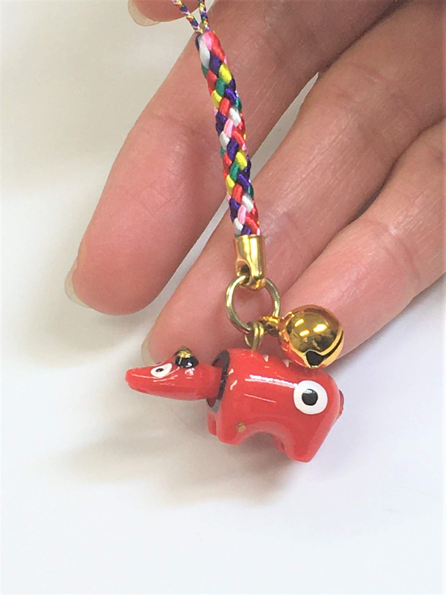 Amazon.co.jp: 赤べこ（小）根付【2個入り】 : ホビー